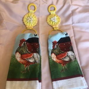 Kitchen towel holders & towels set